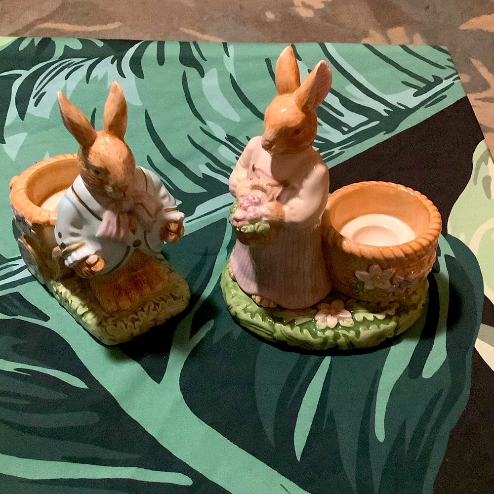 Vintage Avon Easter Bunny Ceramic Set